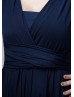 Navy Blue Jersey Classic Infinity Bridesmaid Dress